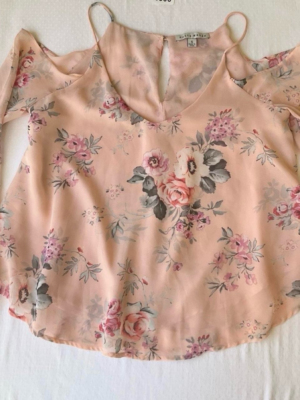 Haute Monde Floral Off Cold Shoulder Blouse S/M